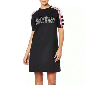 Adidas Originals Black T-shirt Dress (475)